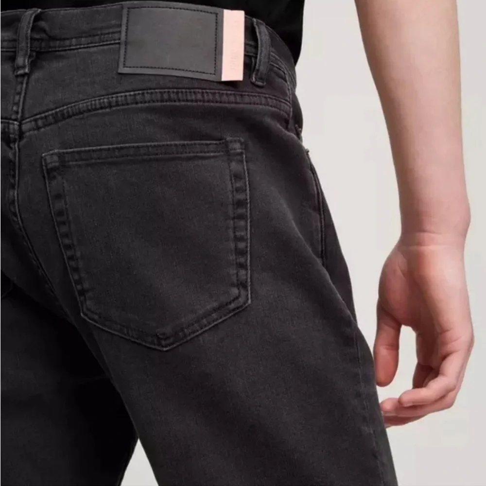 ACNE STUDIOS x BLA KONST Jeans “River Used Black” 30x27 Japanese Denim Cropped